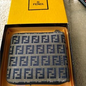 Fendi Blue and Gray Wallet